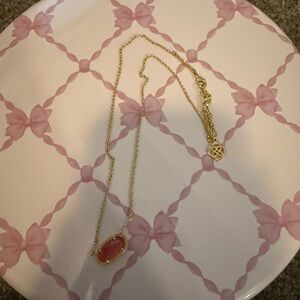 Kendra Scott Gold Necklace with Pink Pendant